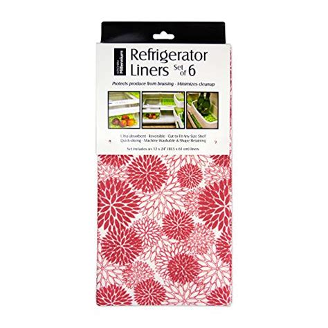 Dii Fridge Liner Collection Non Adhesive Cut To Fit 12×24 Tango Red 6 Piece Mini Fridge