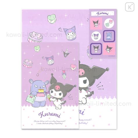 Japan Sanrio Stationery Letter Set Kuromi And Baku Kawaii Limited