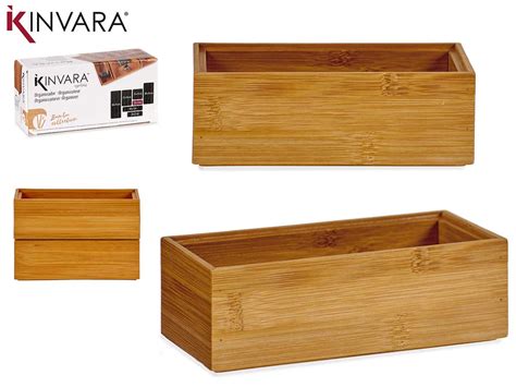 Organizador bambu apilable 15x7cm Productos Tendencia Única