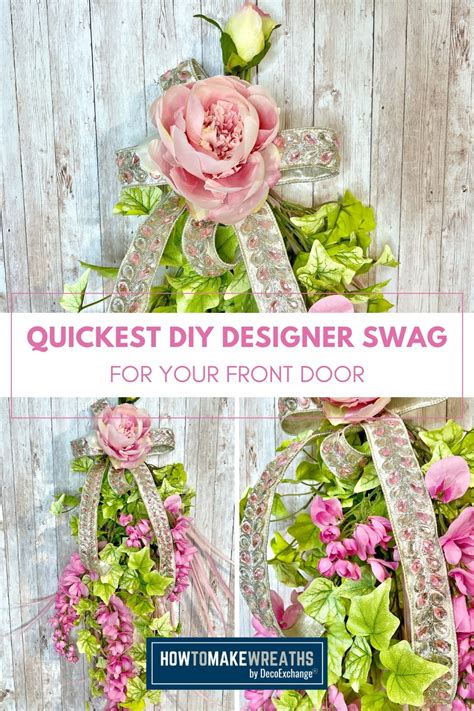 5 Minute Diy Floral Swag How To Make Wreaths Wreath Making For