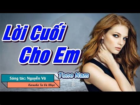 Karaoke I L I Cu I Cho Em Tone Nam Tavanhac Youtube