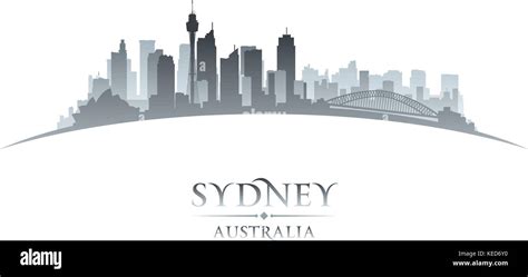 Sydney Australia City Skyline Silhouette Vector Illustration Stock