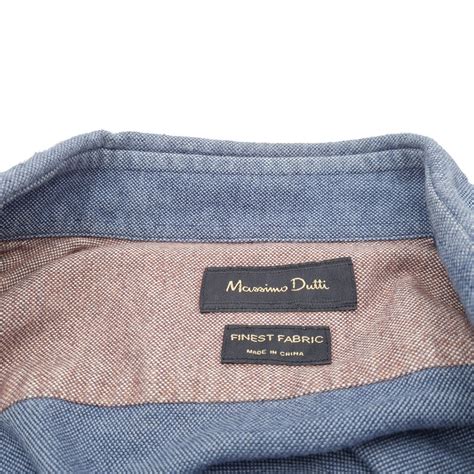 Massimo Dutti Coton Bleu Finest Tissu Chemise Manches Longues Hommes Taille S Ebay