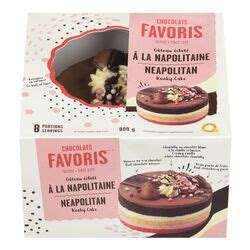 Gâteau éclaté à la napolitaine surgelé Chocolats Favoris Metro