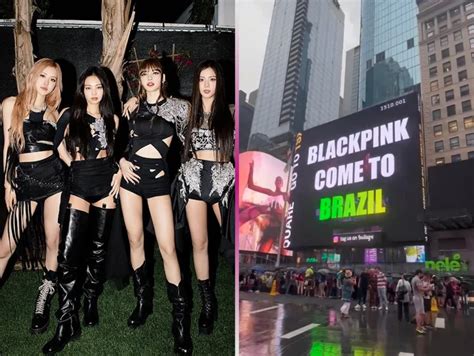 F S Do Blackpink Usam Tel O Da Times Square Para Pedir Shows Do Grupo