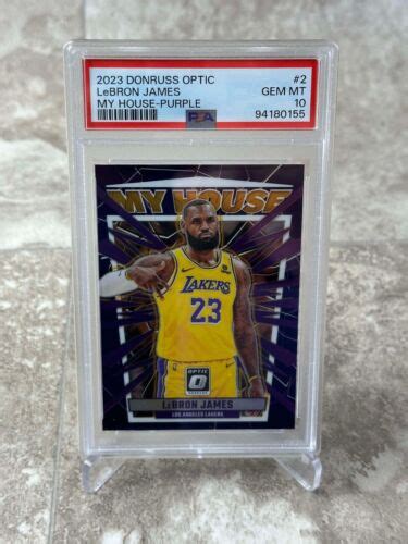 2023 24 Donruss Optic My House Purple Prizm 2 LeBron James PSA 10 LOW