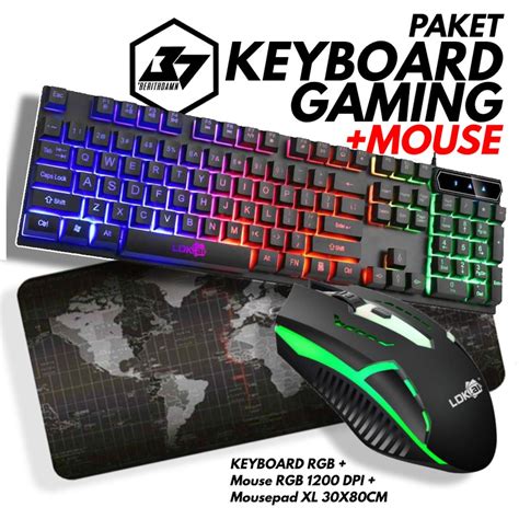 Jual Paket Keyboard Gaming Dan Mouse Rgb Set Mouse Dan Keyboard Gaming