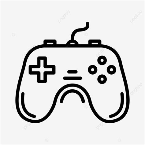 Ikon Baris Gamepad Vektor Pengontrol Elektronik Permainan Png Dan