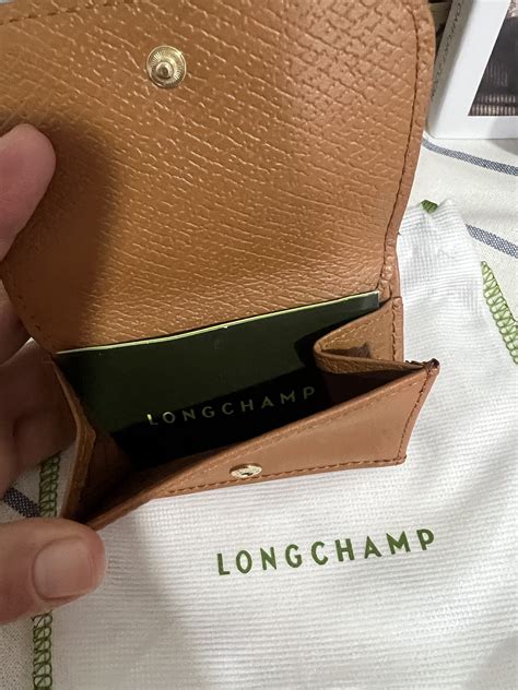 Longchamp Compact Wallet Leather Sand Bunga Luxury Authentic