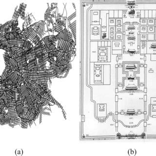 Comparison of urban layout between ancient and modern. a Modern ...