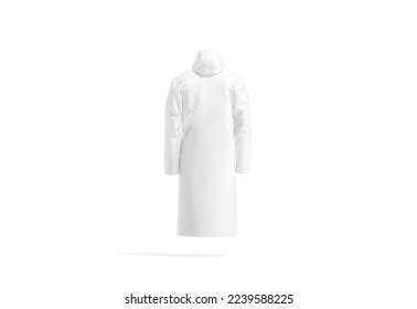 Blank White Protective Raincoat Mockup Different Stock Illustration