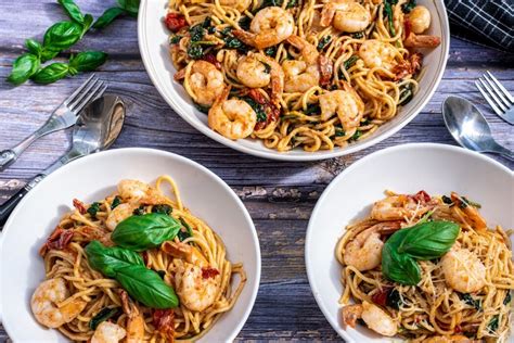 Romige Pasta Met Garnalen En Zongedroogde Tomaten Inamood