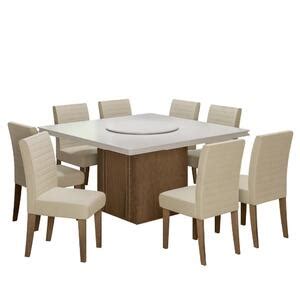 Conjunto De Mesa Sala De Jantar Tampo Girat Rio Amesterd M