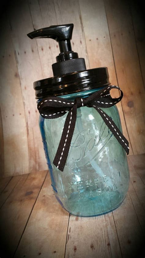 Vintage Blue Mason Jar Soap Dispensers Add By Sarahberrydesigns