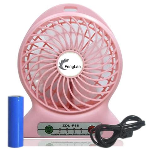 Fenglan Portable Lithium Battery Fan Inch Vanes Speeds Rechargeable