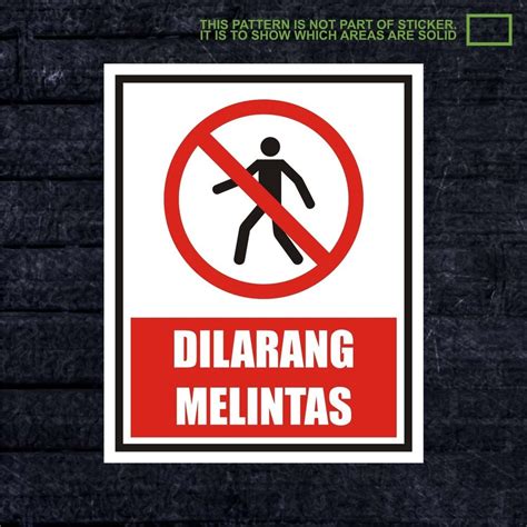 Jual Xwskpc Sticker Safety Sign K Keselamatan Kerja Dilarang