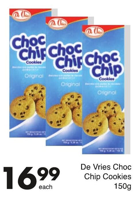 De Vries Choc Chip Cookies 150g Offer At Save