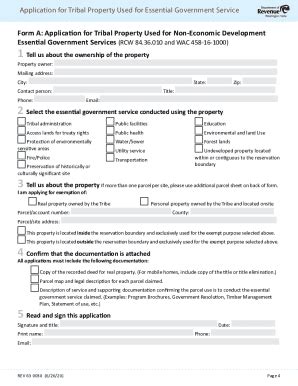 Fillable Online Dor Wa Application FormsWashington Department Of