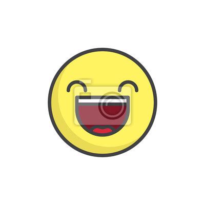 Rosto Sorridente Boca Aberta E Emoticon De Olhos Sorridentes