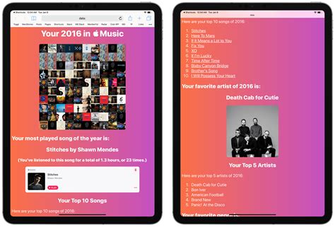 Apple Music Wrapped: A Shortcut to Visualize Your Most Listened Songs ...