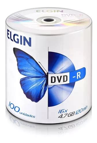 Dvd R Elgin Tubo 100 Unidades 16x 4 7gb 120 Minutos Parcelamento