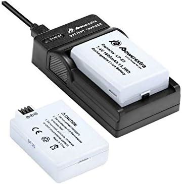 ENEGON Replacement Battery 2 Pack And Rapid Dual Charger For Canon LP