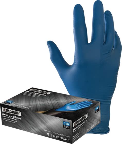 MetalMan Blue Metal Detectable Industrial Grade Nitrile Glove