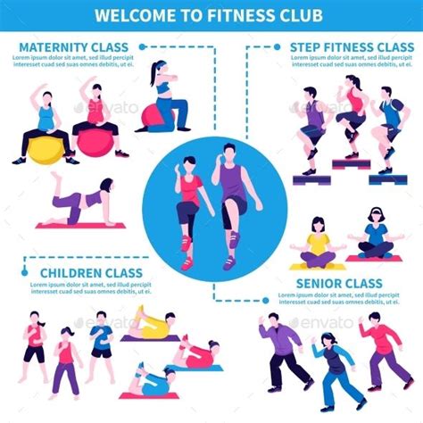 Fitness Club Classes Infographic Poster Infographic Poster Fitness