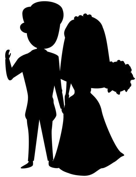 Wedding Couple Silhouette Clip Art - Best WEB Clipart