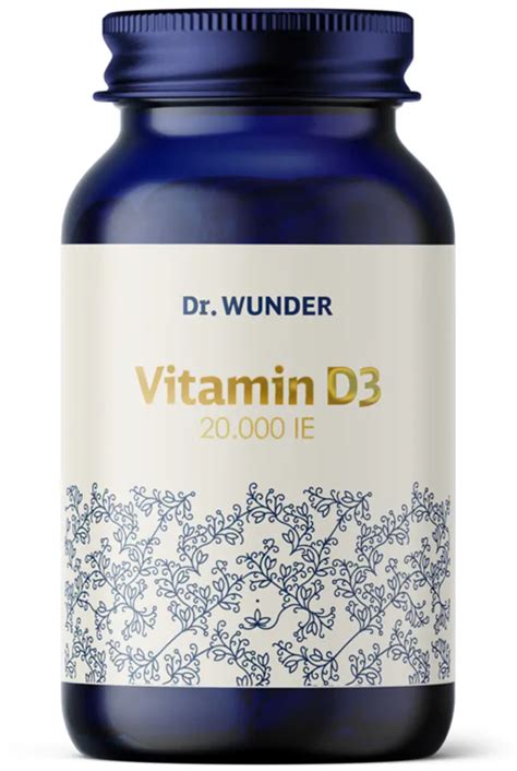 Vitamine D3 20000 UI 60 gélules Dr Wunder Boutique en ligne