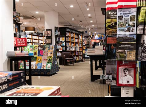 Books on sale display in a Waterstones book shop in Truro City centre ...