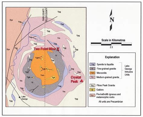 Pikes Peak Batholith Map