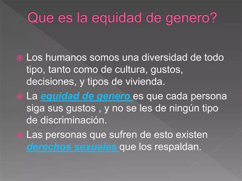 Equidad De Genero Ppt