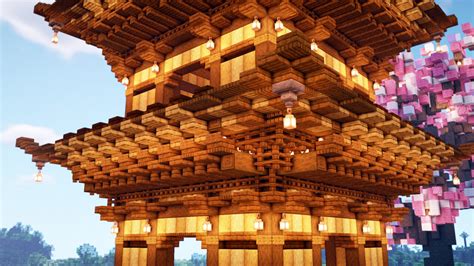 Minecraft How To Build A Ultimate Japanese Pagoda Minecraft Map