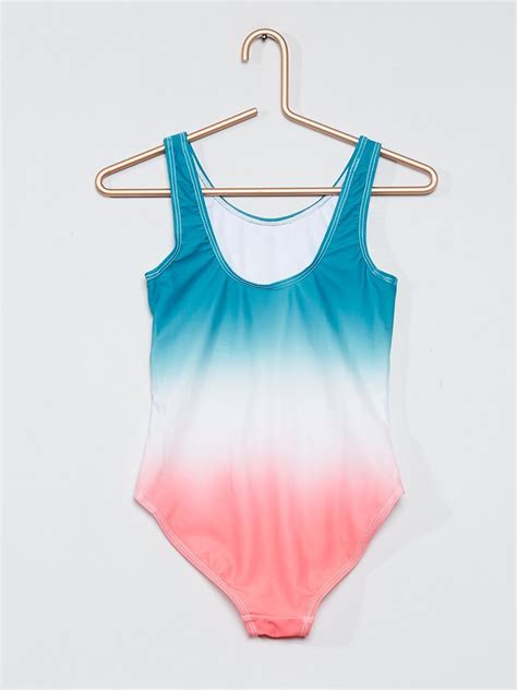 Maillot De Bain Pi Ce Tie And Dye Vert Kiabi