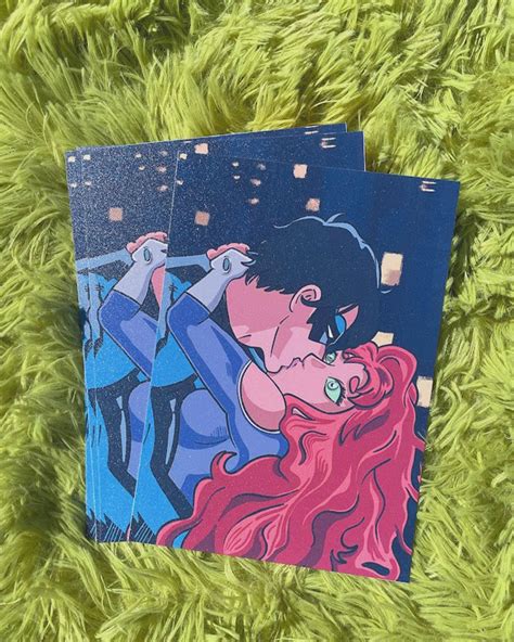 Starfire X Nightwing Digital Art Print 5x7 - Etsy