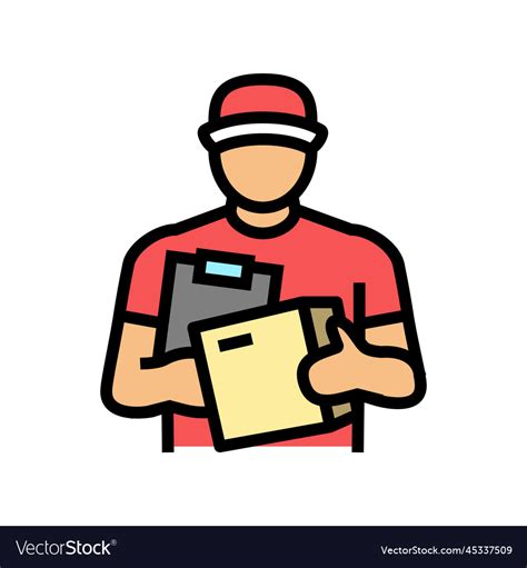 Service courier color icon Royalty Free Vector Image