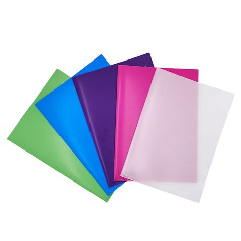 File Filling L Shape Document Pocket A4 Pp Plastic Clear File Folder