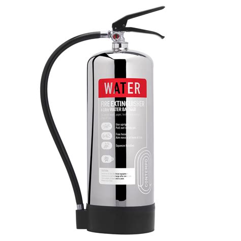 Stainless Steel 6ltr Water Fire Extinguisher Contempo