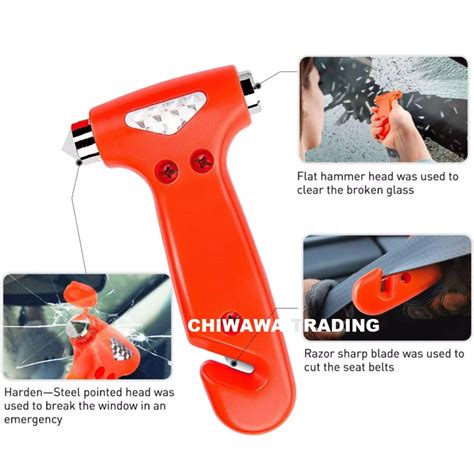 3 In 1 Car Window Breaker Safety Escape Hammer Seat Belt Cutter Emergency Tools