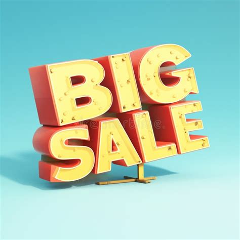 3d Rendered Big Sale Sign Realistic Attention Grabbing Ideal For