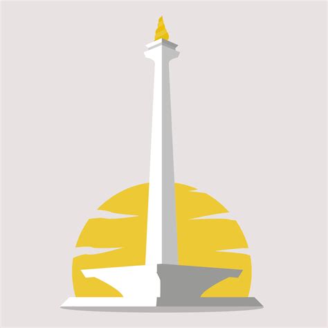 Monas Icon Vector Of Jakarta City 11858697 Vector Art At Vecteezy