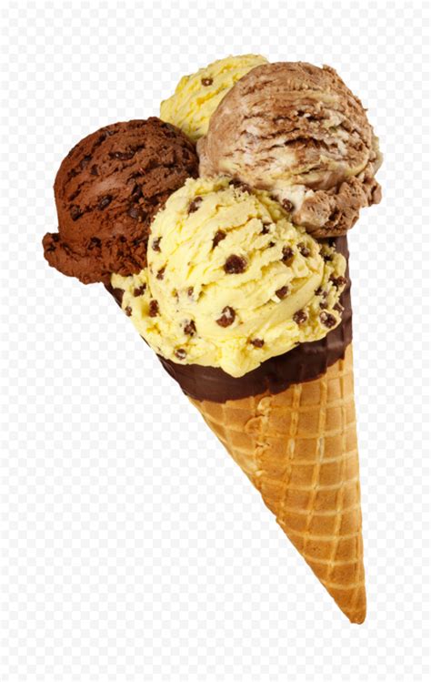 Four Balls Scoops Ice Cream Cone Image Png Citypng