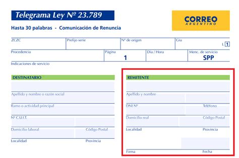 Telegrama de Renuncia Guía y Modelos online SegurosyRiesgos ar