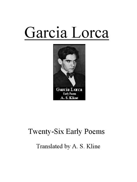 Early poems, Federico Garcia Lorca | Federico García Lorca | Nature