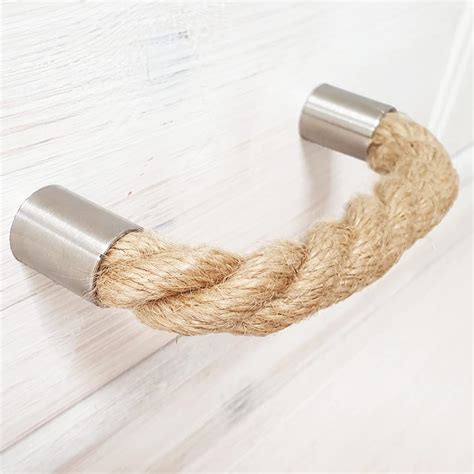 LeTOMA Möbelgriff 96 mm aus Jute Seil Tau 100 Natur Robuster