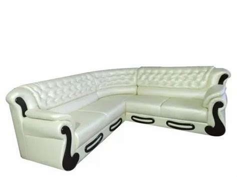 White Modular Leather Sofa Set, Living Room, Size: 2.7feet(Height) at Rs 50000/set in Hyderabad