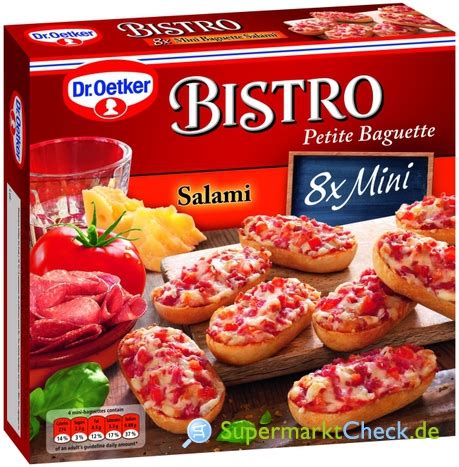 Dr Oetker Bistro Mini Baguette Salami Preis Angebote Kalorien