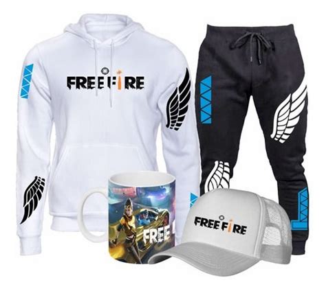 Conjunto Moletom Bon Caneca Free Fire Angelical Mestre Moletons