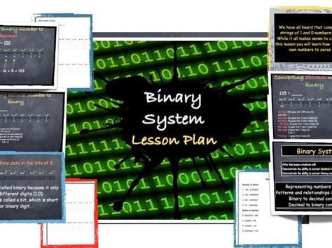 Binary System Conversion Lesson Plan Teaching Resources